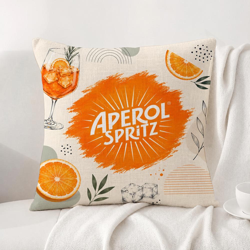 Бренд Aperol Spritz Наволочка из натурального льна Набор наволочек Универсальная декоративная наволочка для дивана спальни кресла