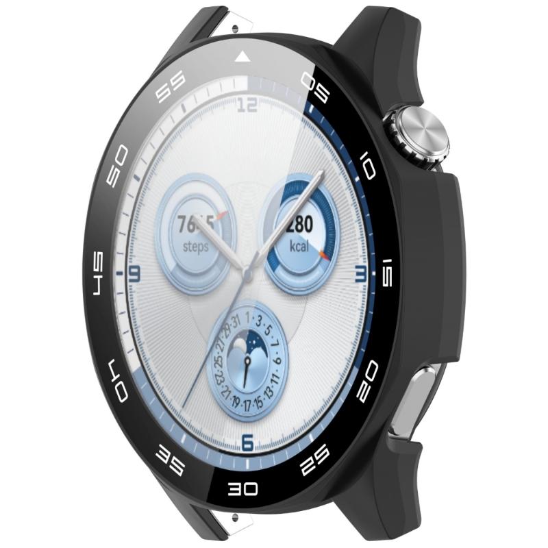 Integrated Screen Protector Case with Scale Designs Protective Hard Case Cover Simple Installation for Watch GT5 46mm