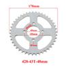 Цепи 428 37T/40T/41T/43T/48T 37MM-76MM Звездочки Задние Звездочки Для 110cc 125cc 140cc Мотоциклов Грязевых Питбайков