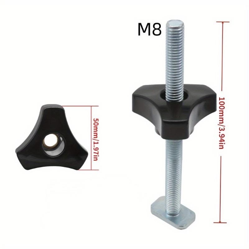 1PC T Bolt Knob Kit T Screw and Plastic Knob Nut Jig Screw Fixture for Workbench T-Slot Use with 1/4" and Universal T-Track