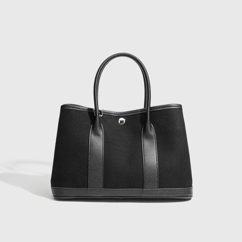 Large Capacity Canvas Tote Bag Women Design Soft Medium Size Shoulder With Zip Pocket ID Slot