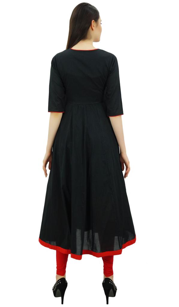 Bimba Женское дизайнерское этническое платье-курти Anarkali Kurta с кисточками