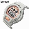 Sanda Sport LED Digital Electronic Watch with Multifunctional Buttons for Men & Women - Trendy Japanese Movement Student Design