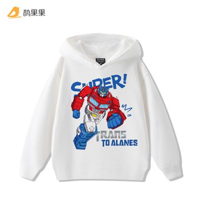 Новая супер красивая толстовка с капюшоном с принтом Трансформеров для мальчиков, детская осенне-зимняя уличная модная теплая флисовая толстовка
