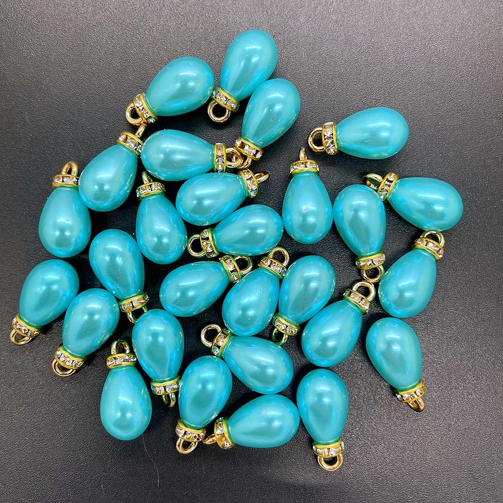 Блестящая подвеска-капля из искусственного жемчуга, DIY шарм, аксессуары для ювелирных изделий