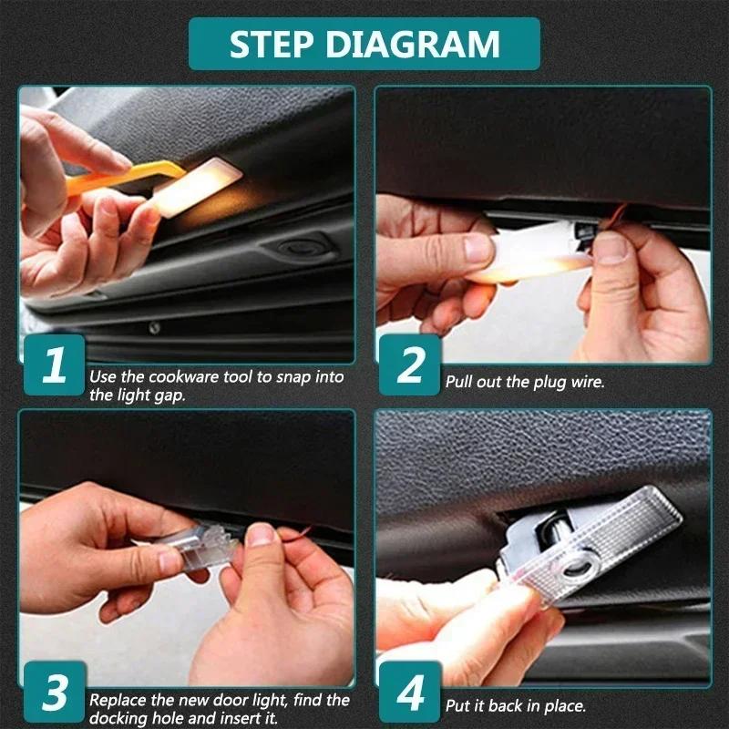 2PCS Car Door Logo Light Led HD Projector Lamp For Opel Insignia A B 2009-2012 2013 2014 2015 2016 2017 2018 Car Goods