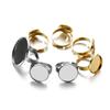 10 шт./лот, регулируемые пустые кольца с покрытием из нержавеющей стали для DIY, кольца ручной работы, изготовление ювелирных изделий, аксессуары для поиска