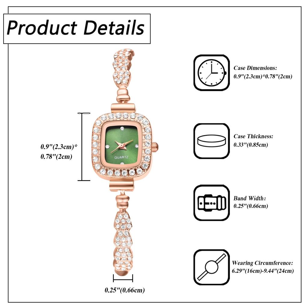 Wristwatch Glitter Analog Display Diamond Waterproof Quartz Leisure Business Fashion Accessory Birthday Anniversary Christmas Day Gift for Girlfriend
