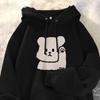 Men's Hooded Sweater Casual Loose Trendy Top Letter Printed All-Matching Coat