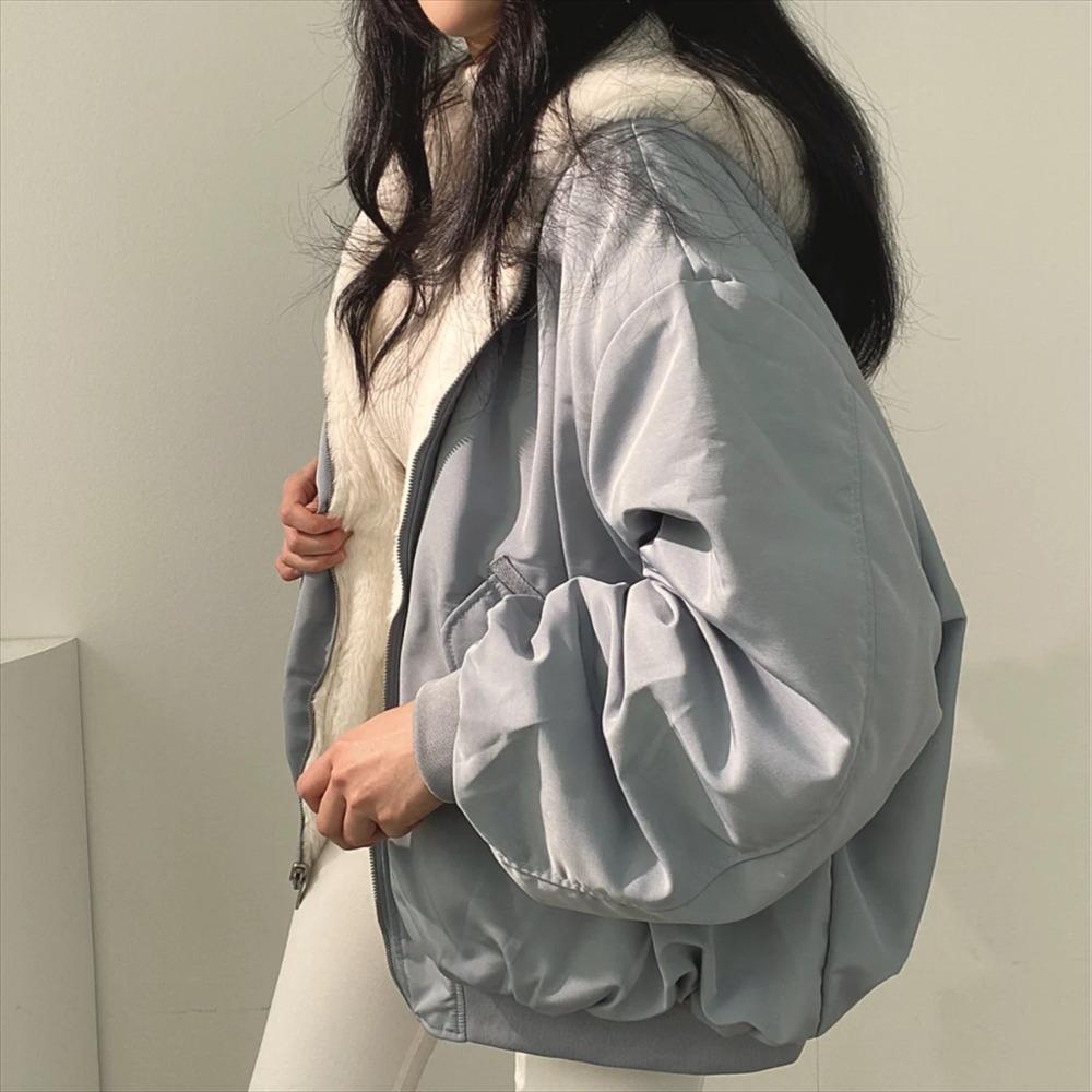 Куртки для женщин, толстые теплые парки, большие двухсторонние пальто с капюшоном, модные повседневные свободные куртки на молнии, пальто