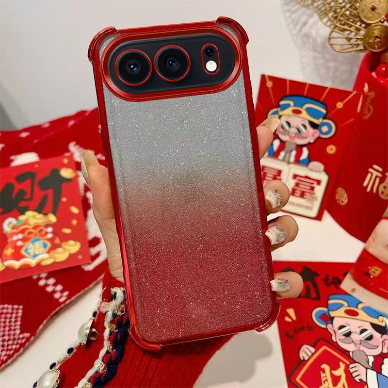 Подходит для чехла мобильного телефона Honor 500 Новогодний красный вращающийся L-образный держатель с пленкой для объектива Honor 100 противоударный мягкий чехол