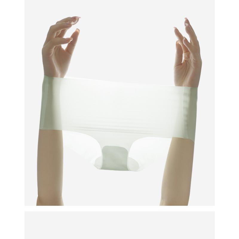 Facial Mask Pants Summer Thin Underwear Women's Seamless Ice Silk Female Underwear Summer Ultra-thin Quick Drying Summer Briefs Women