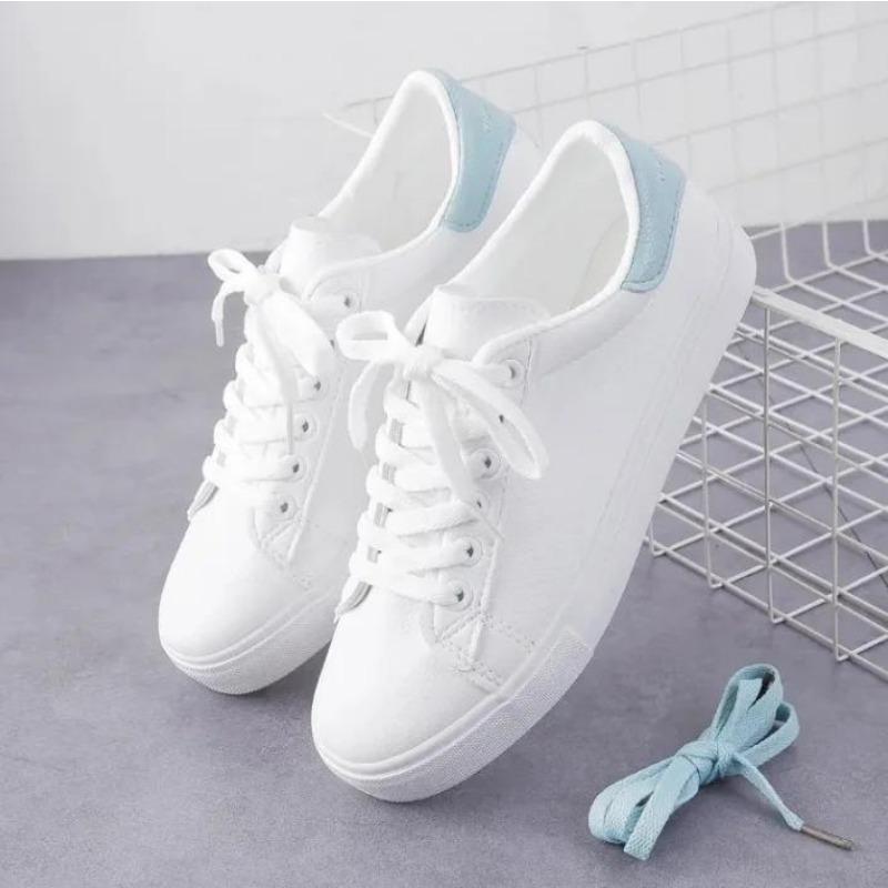 Женские кроссовки весна осень мода белые дышащие вышитые цветы шнуровка повседневные кроссовки Zapatos De Mujer новые