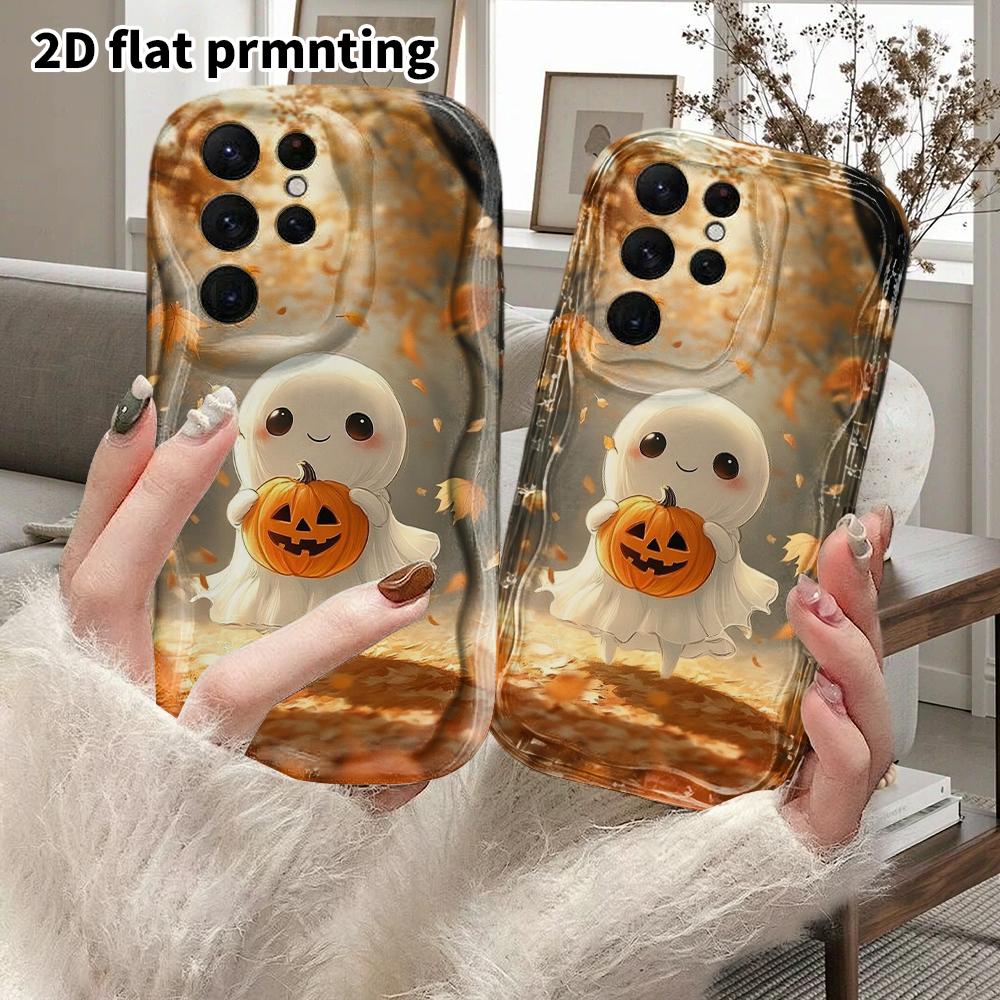 Phone Case: 2D flat Samsung Galaxy A34 A35 M05 M06 S20 S22 S21 FE Plus 5G protective case, couple style, lively and fun, Christmas and Halloween gift