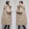 Thickened Down Jacket, Padded Jacket for Women, Loose Winter Coat, Mid-length Over-the-knee Padded Jacket