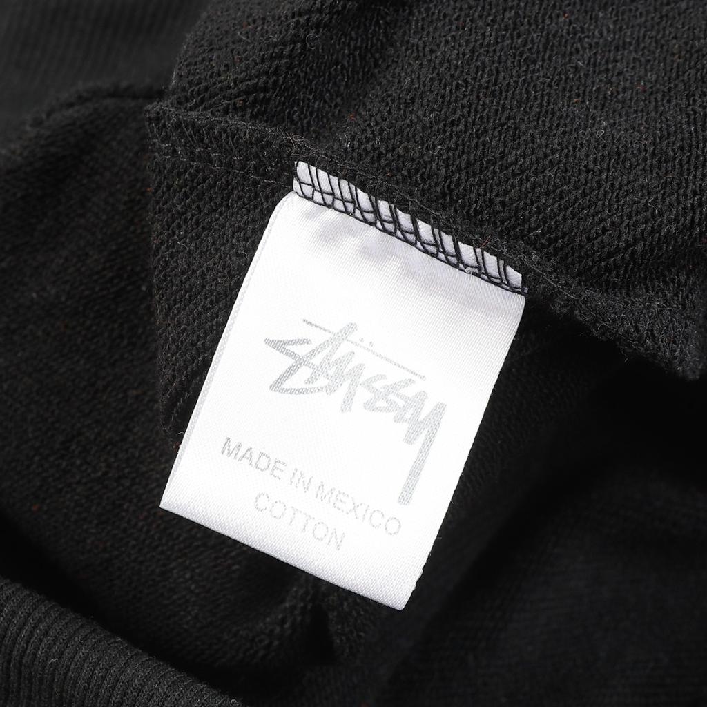 Stussy 2025 Новая весна и осень свободная толстовка большого размера с тонкими принтами черного цвета с 8 узорами из хлопка с капюшоном для пары