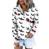 Women's Fashion Slim Fit Long Sleeve Halloween Print Hooded Sweatshirt Top