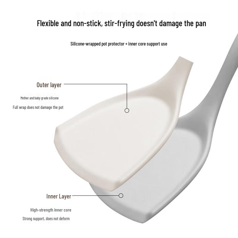 Wenlun Mountain Beechwood Silicone 6-Piece Kitchen Utensil Set