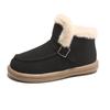 Fashionable Plush Comfortable Super Warm Anti Slip Soft Bottom Belt Buckle Women's Shoes Winter Women's Snow Boots