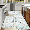 1Pcs Anti Fatigue Kitchen Rugs, Cute White Bunnies Print Waterproof Non-Slip Thick Cushioned Kitchen Mat Heavy Duty Comfort Standing Mat for Kitchen
