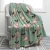 Cartoon dog digitalprinted polyester Bedroom velvet flannel soft sofa cover blanket Fleece soft sofa cover blankets for beds