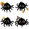 Stable Load Bearing Hook for Bags Wooden Spider Wall Keys Hat Towel, Cute Cartoon Black Decorative Halloween Theme Hangers Hanger, Mounted Gothic Key