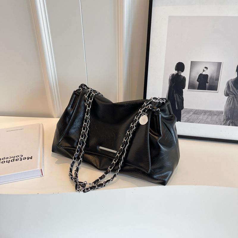 Summer Leisure Flip Cover Single Shoulder Popular Soft Bread Bag Women All Match Diamond Chain Bag