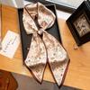 Luxury Long Silk Scarf Female Animal Horse Print Thin Narrow Scarf Bag Hair Band Ribbon Scarfs Women Neckerchief