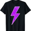 Bolt Lightning Purple White Design Team Sports T-Shirt