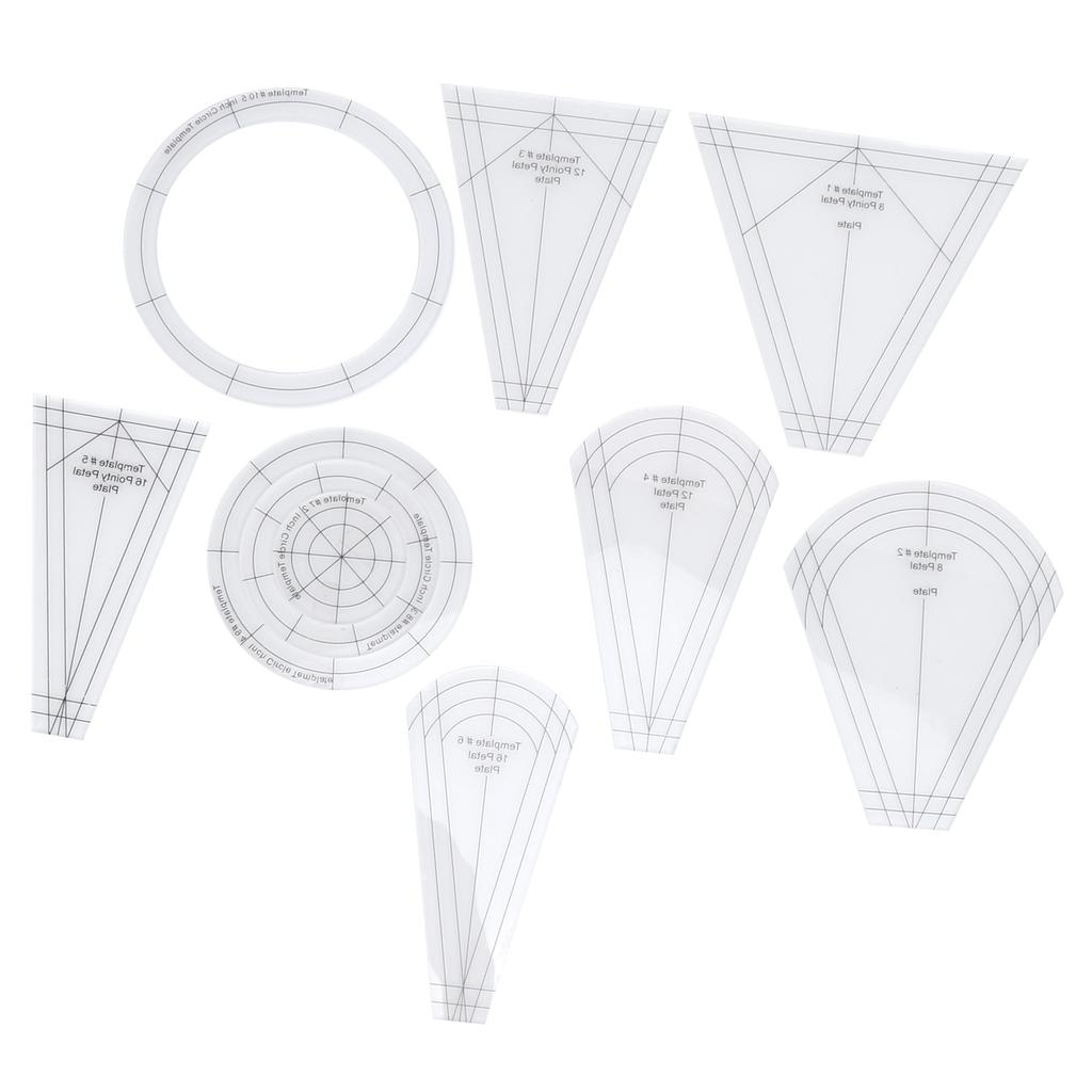 10pcs Quilting Rulers Multifunctional Transparent Acrylic Sewing Templates Sets for Quilting Sewing Stitching Craft