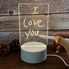 Creative Led Night Light Note Board Rewritable Message Board with Warm Soft Light USB Power Night Lamp Holiday Gift for Children