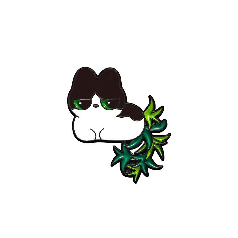Cartoon cute oil dripping animal plant tail cat clothing accessories decorative oil dripping