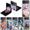 Luxury Case For Samsung Galaxy Z Flip 4 3 5G Black PC Hard Phone Cases Fashion Back Cover ZFlip Funda Genshin Impact Game Shell