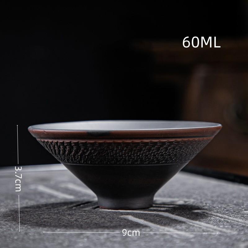 Ретро-резные чайные чашки Высококачественный керамический чайный сервиз Чашки Фиолетовая керамика Чайная чашка в стиле кунг-фу Керамика Чайная утварь Чашка для чая Маленькая чайная чашка