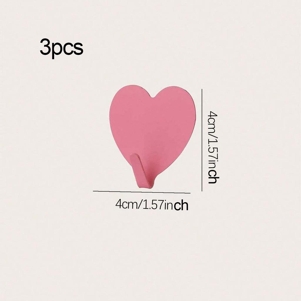 3/5/10/20 шт. - Крючки в форме сердца - Ржавчиноустойчивые, многоразовые для полотенец, одежды и ключей - Легкая установка, не требуется сверление