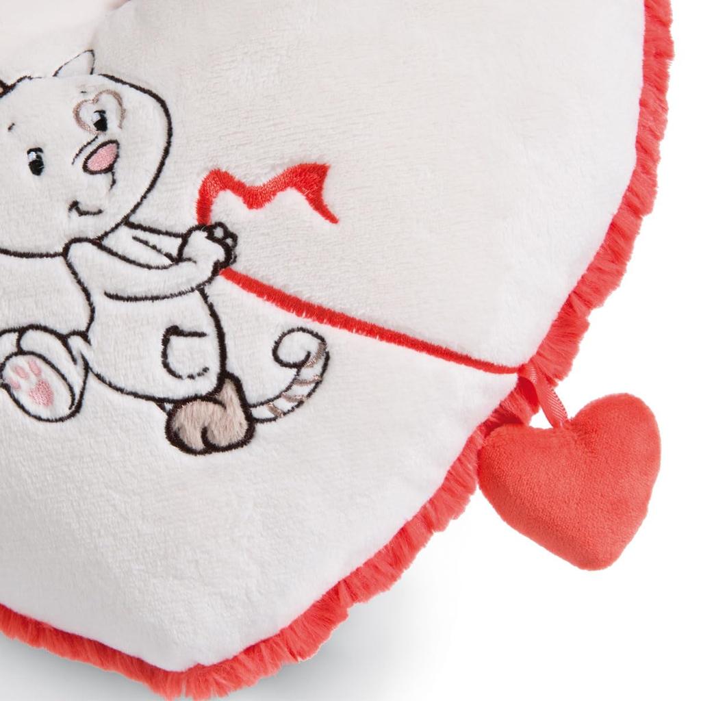 Подушка NICI Кот Любовь Сердце 26x22см