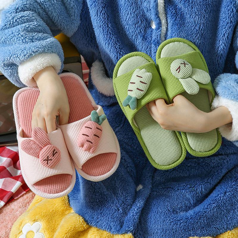 New Cute Fashion Cotton-Linen Anti-Slip Slippers