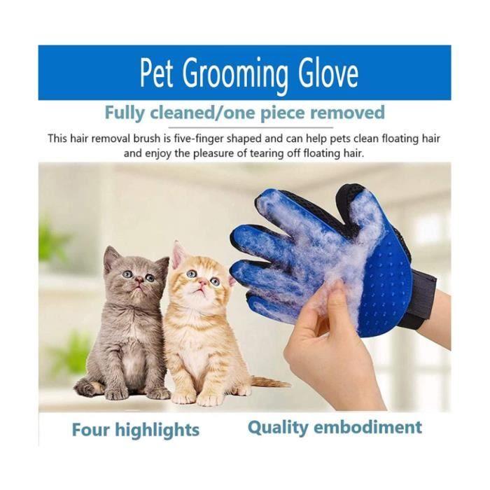 Grooming Glove - Blue - Silicone - Gentle Massage Tool