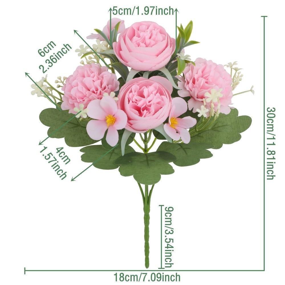 Silk Cloth Simulated Peony Flower Mother's Day Gifts Wedding Fake Flower Bridal Bouquet Home Decor