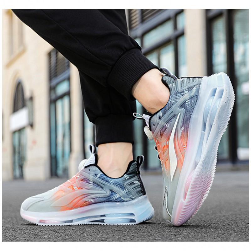 Youth style shoes Boys Running Shoes With Rotating Buckle Lightweight Cushioned Sole Kids Outdoor Sports Fall