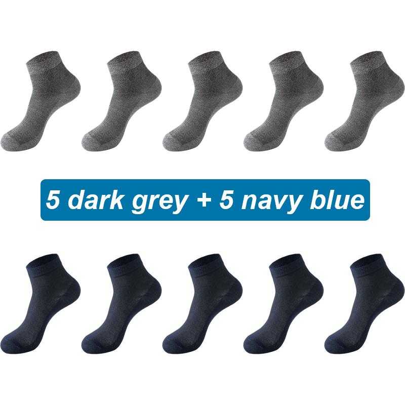 10 пар мужских сетчатых носков из органического хлопка, дышащие, новые черно-белые деловые носки, повседневные спортивные носки весна-лето для мужчин, высокое качество, большие размеры, EUR38-45