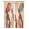 Pretty African American Woman Traditional Chiffon Sheer Curtains for Living Room Bedroom Window Curtain Voiles Tulle Cortinas