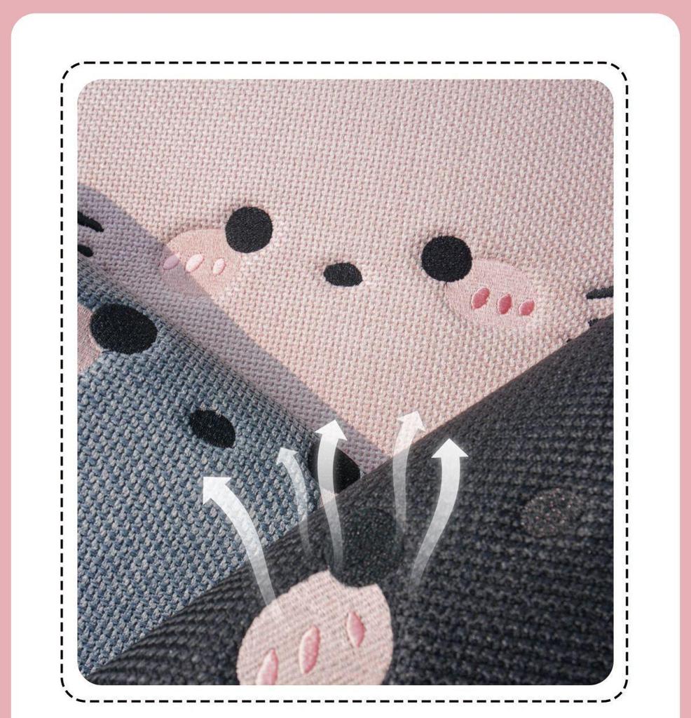 Льняная 3D подушка на сиденье автомобиля с котенком: Вентилируемый, Дышащий, Прохладный и Милый Универсальный Чехол для Женщин - Идеально подходит для Всех Сезонов