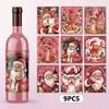 9 шт. Рождественское украшение Водонепроницаемые наклейки на винную бутылку 5x3,93 дюйма Рождественская винная этикетка, Украшение для рождественской вечеринки