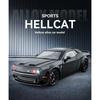 1/24 Dodge Challenger Hellcat Redeye Металлическая литая модель автомобиля Игрушка-украшение с высокой степенью детализации Звук и свет Оттянуть назад Праздничные подарки