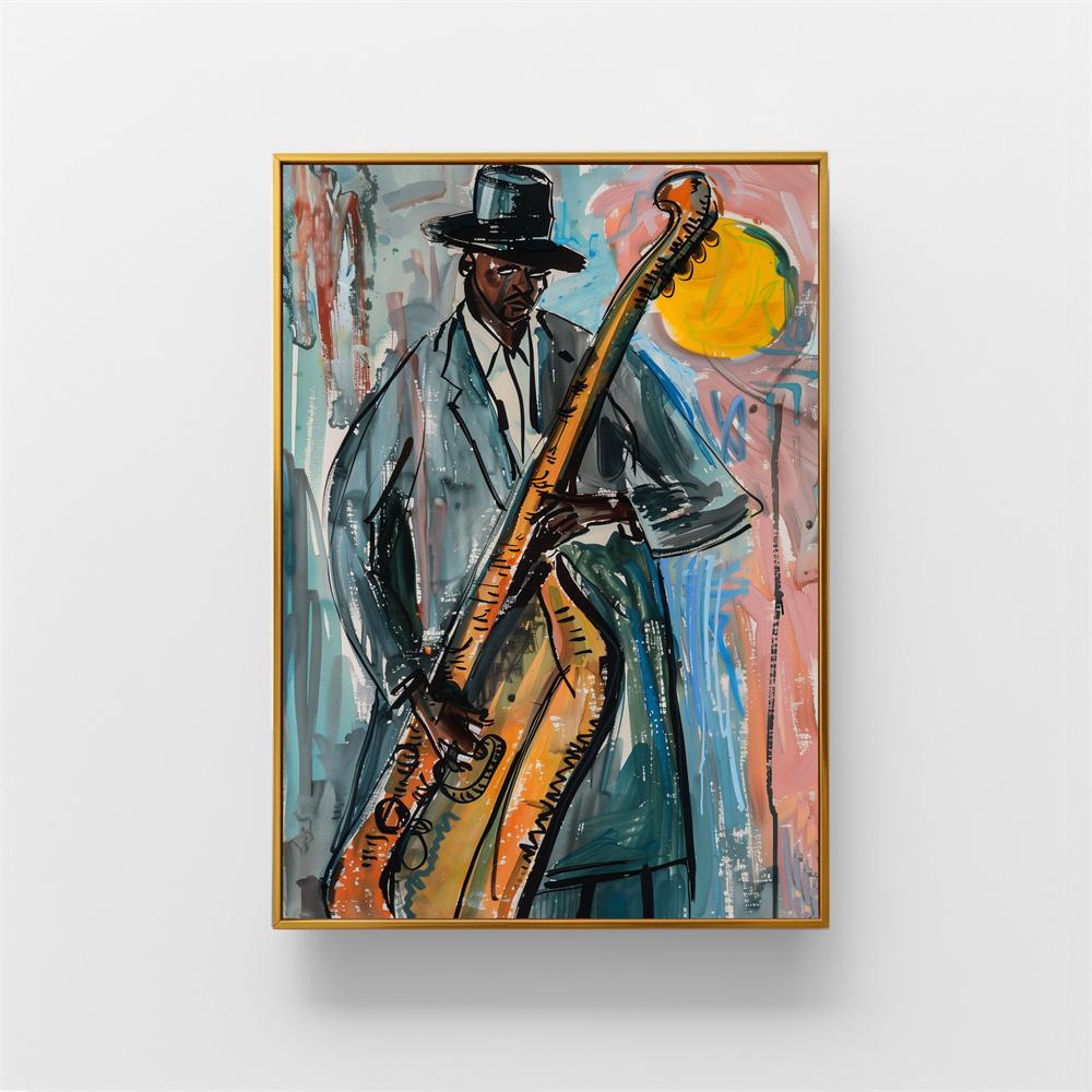 Colorful Dreamy Duet Art Prints Musical Instrument Jazz Band Energy Poster Concert Vibe Wall Lively Abstract Decor Canvas Prints