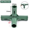 19mm Plastic Gardening Frame Edging Corner Connector Plant Flower Stand Joint DIY Garden Greenhouse Frame Support Rod Adapter