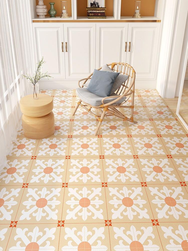 Simple Style Balcony Waterproof Floor Mat Stain and Oil Resistant Kitchen Carpet Large Area PVC Leather Rugs Home Washable Rug