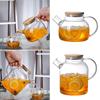 1.8L/1L термостойкий летний стеклянный чайник прозрачный цветочный чайный набор пуэр чайник чашка офис