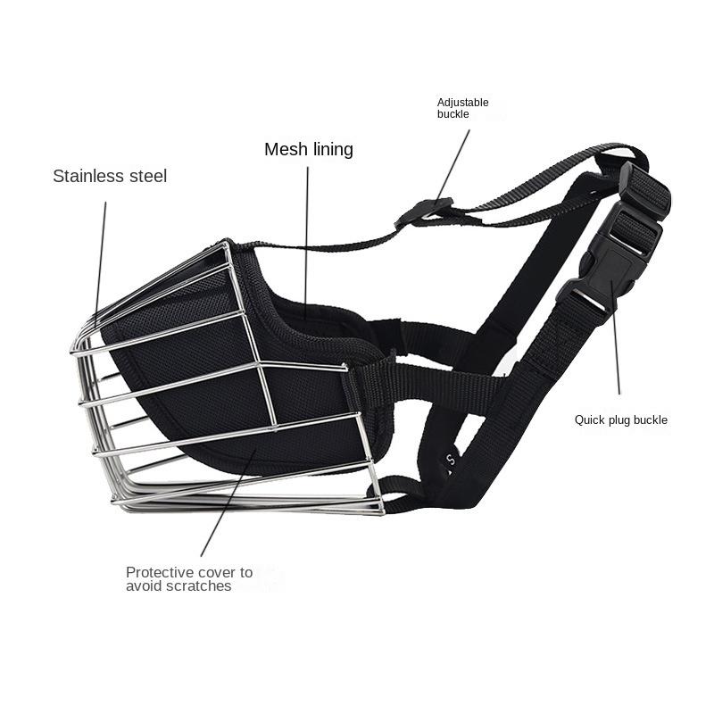 Накладки на рот для собак больших и средних размеров. Противопоедающие, защищающие от укусов, дышащие и питьевые накладки на рот из нержавеющей стали для свирепых собак.